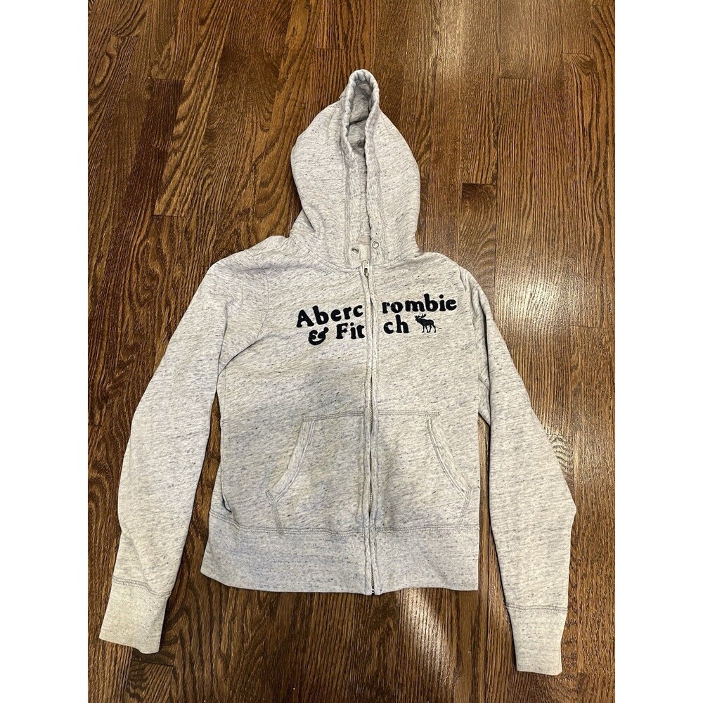Abercrombie And Fitch Grey Zip Up Size Small